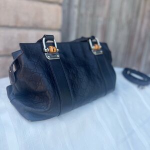 Gucci Black Shoulder Bag with Gold Hardware